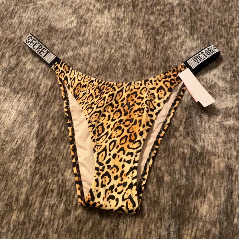 🖤Victoria’s Secret Cheetah Shine Strap Swim‎ Bottoms🖤